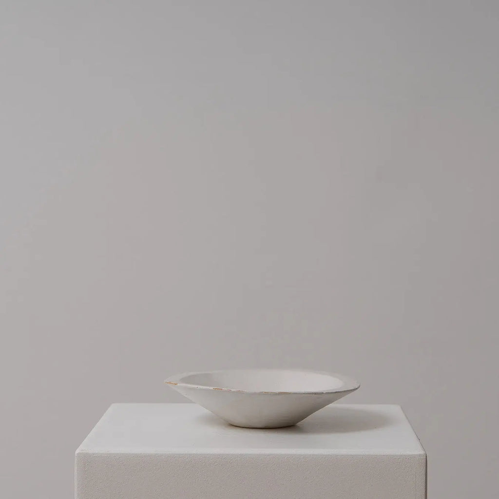 Konische Schale weiss beige Atelier von Ehren