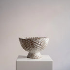 Schwere große runde Schüssel mit Struktur - erhöht Atelier von Ehren